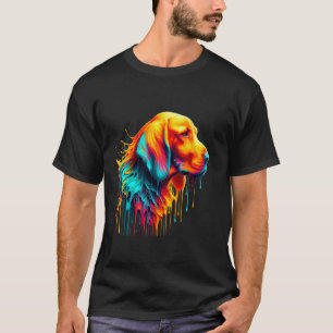 Camiseta Arte de pintura goteante Bracco Italiano Pointer I