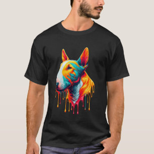 Camiseta Arte de pintura goteante Bull Terrier miniatura Mi