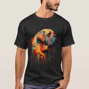 Camiseta Arte de pintura goteante Bullmastiff Bullmastiffs