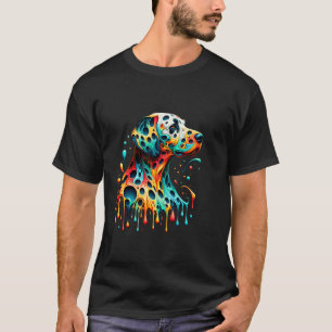 Camiseta Arte de pintura goteante dálmata dálmatas Dal Dall
