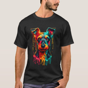 Camiseta Arte de pintura goteante Manchester Terrier