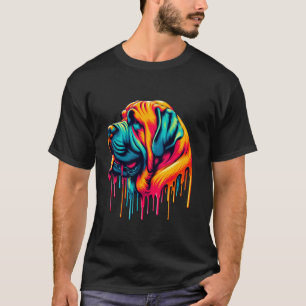 Camiseta Arte de pintura goteante Mastín Inglés
