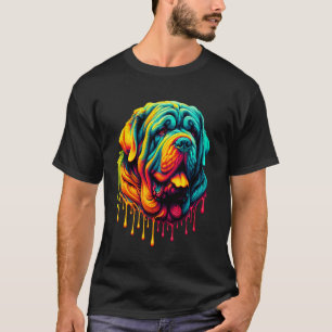 Camiseta Arte de pintura goteante Mastín Napolitano Mastino