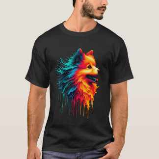 Camiseta Arte de pintura goteante Schipperke Schipperkes