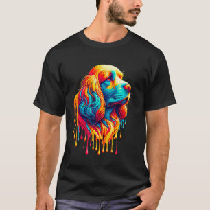 Camiseta Arte de pintura goteante Spaniel Cocker inglés Spa