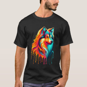 Camiseta Arte de pintura goteante Swedish Vallhund Västgöta