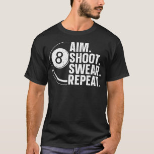 Camiseta Arte de Piscina Divertido para Amantes de Billar J