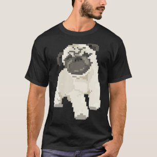 Camiseta Arte de píxeles de perro Pug - Amantes de Pug lind