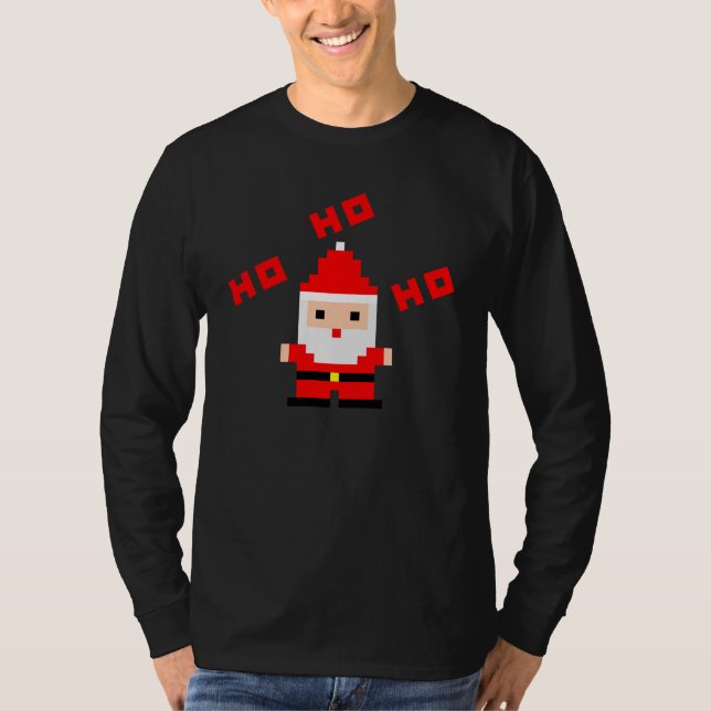 Camiseta Arte de píxeles de Santa 3 (Anverso)