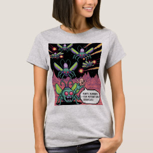 Camiseta Arte de píxeles retro de alienígenas Manti de Arca