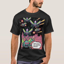 Camiseta Arte de píxeles retro de alienígenas Manti de Arca