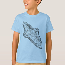Camiseta Arte de Planos de Naves Espaciales de Ciencia Ficc