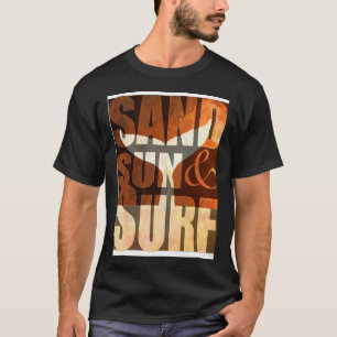 Camiseta Arte de playa de arena cálida sol y olas 2