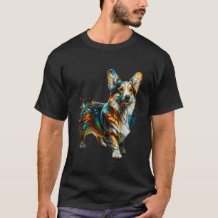 Camiseta Arte de Polígono Pembroke Welsh Corgi Corgis