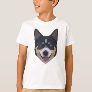Camiseta Arte de polígonos - Lobos de perro - Animales dulc