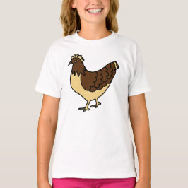 Camiseta Arte de pollo con palos y garras