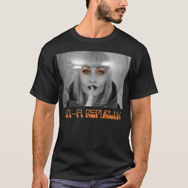 Camiseta Arte de portada de la revista Sci-Fi Republik "Nue (Anverso)