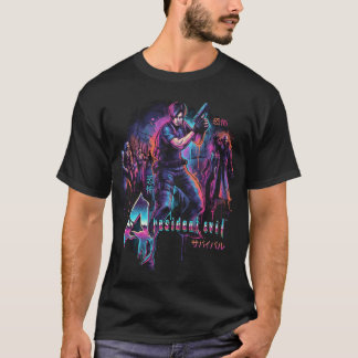 Camiseta Arte de portada de Resident Evil 4 Kanji japonés L