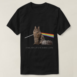 Camiseta Arte de prisma de Maine Coon arcoíris