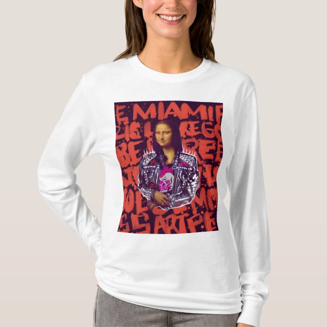 Camiseta Arte de Punk de Mona Lisa (Anverso)