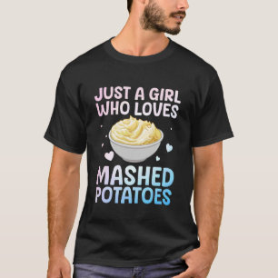 Camiseta Arte de Puré de Patata para Mujeres Chicas Acción 