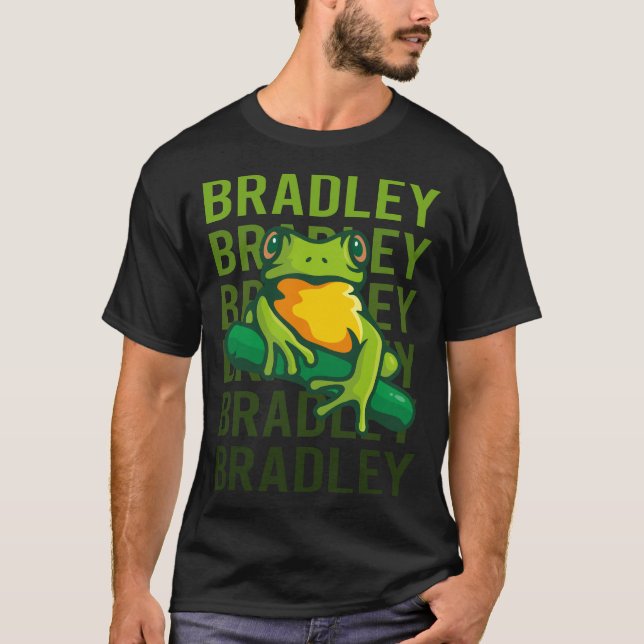 Camiseta Arte de rana - Nombre Bradley (Anverso)