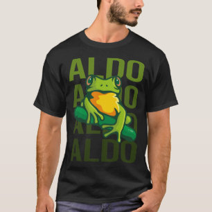 Camiseta Arte de rana - Nombre de aldo