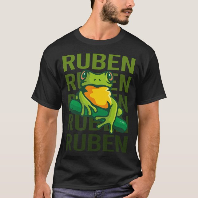 Camiseta Arte de rana - Nombre de Rubén (Anverso)