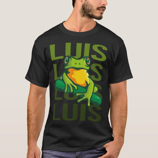 Camiseta Arte de rana - Nombre Luis (Anverso)