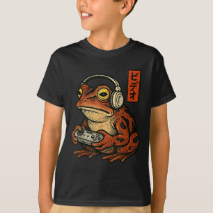 Camiseta Arte de rana para jugadores japoneses hombres muje