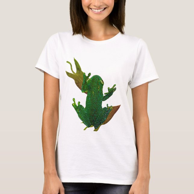 Camiseta Arte de rana verde (Anverso)