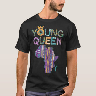 Camiseta Arte de Reina Negra Africana Para Mujeres Chicas M