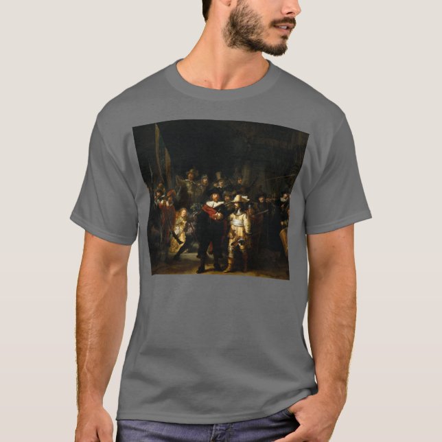Camiseta Arte de Rembrandt que pinta el Nightwatch (Anverso)