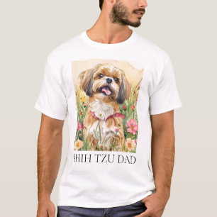 Camiseta Arte de retrato Shih Tzu - Decoración impresa en u