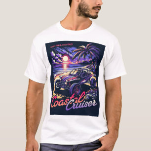 Camiseta Arte de Retro Buggy de Sunset Beach Coaster Cruise