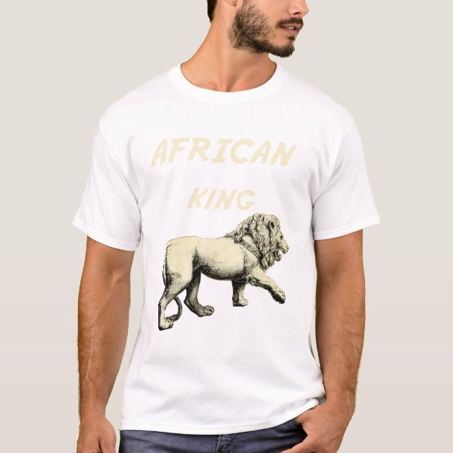 Camiseta Arte de rey african rey África del león (Anverso)