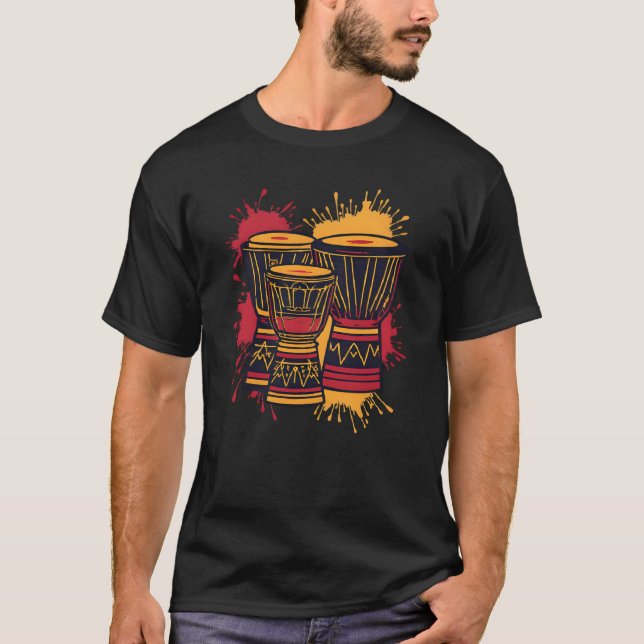 Camiseta Arte de Ritmo Tribal  (Anverso)