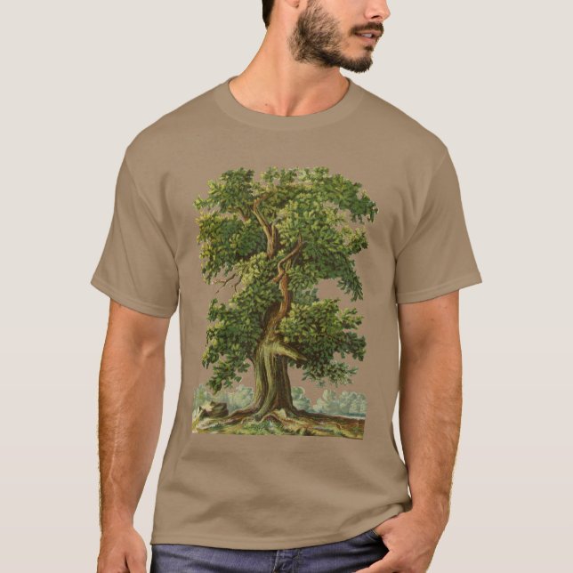Camiseta Arte de roble vintage (Anverso)