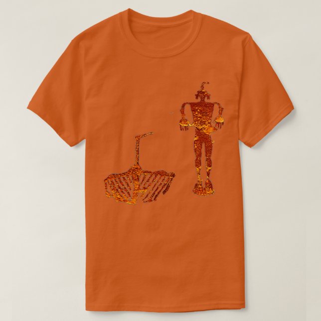 Camiseta Arte de rock de petroglifo (Diseño del anverso)