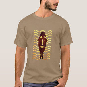 Camiseta Arte de rostro silueta primitiva abstracta moderna