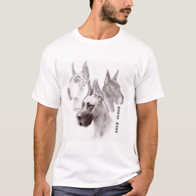 Camiseta Arte de rubíes de great dane Duotone (Anverso)
