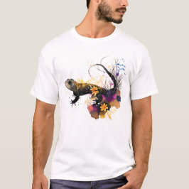 Camiseta Arte de Salamandra Negra