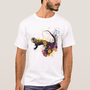 Camiseta Arte de Salamandra Negra
