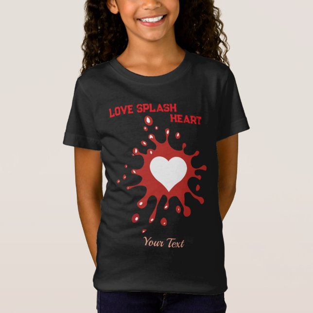 Camiseta Arte de salpicadura de corazón – Diseño creativo d (Anverso)
