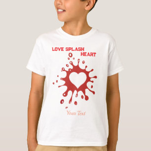 Camiseta Arte de salpicadura de corazón – Diseño creativo d