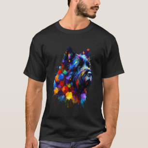 Camiseta Arte de Salpicaduras Bouvier de Flandes