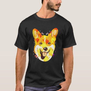 Camiseta Arte de Salpicaduras Corgi Galés Mascota Hombres M