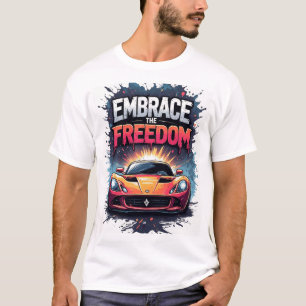 Camiseta Arte de Salpicaduras de Abrazar la Libertad de Ora