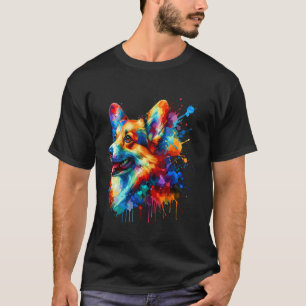 Camiseta Arte de Salpicaduras Pembroke Welsh Corgi Corgis