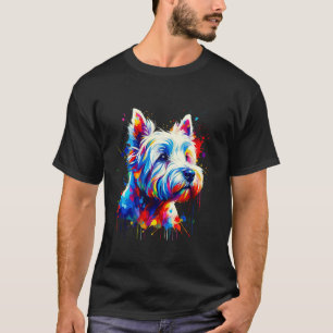 Camiseta Arte de salpicaduras West Highland White Terrier W